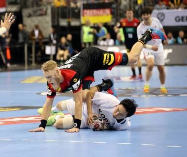 GER Handball WM 2019 Germany vs Korea 10 01 2019 Mercedes Benz Arena Berlin GER Handball WM 2019 Germany vs Korea in picture Matthias Musche GER 37 JI Hyung Jin Korea 2 nordphotox xEngler nph00076