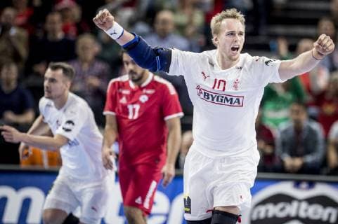 Rene Toft Hansen of Denmark during the men s IHF Handball World Championship Group C match against Chile in Copenhagen Denmark on Thursday Jan 10 2019 Copenhagen Denmark, detectedSourceLanguage  Copyright: RitzauxScanpix MadsxClausxRasmussenx Cop101 spdk20190110-221111-L