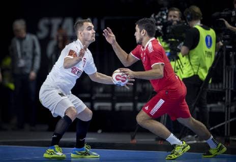 Casper U Mortensen of Denmark during the men s IHF Handball World Championship match in Group C between Denmark Chile in Copenhagen Denmark on Thursday Jan 10 2019 Copenhagen Denmark, detectedSourceLanguage  Copyright: Scanpix LiselottexSabroex COP101 spdk20190110-224610-L