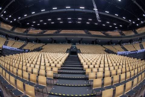 HANDBALL - IHF WC, AUT vs KSA HERNING,DENMARK,11.JAN.19 - HANDBALL - IHF Men s World Championships, international preview. Image shows the Jyske Bank Boxen during the official training of Saudi Arabia. GEPAxpictures xOliverxLerch