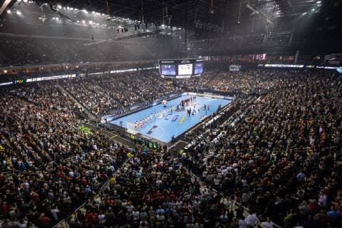 Handball Berlin 10 01 2019 World Championship 2019 Mens World Championship Group A Germany GER Korea KOR Mercedes Benz Arena Sports venue sold out
