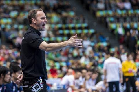 Munich Germany 11 January 2019 World Cup 2019 Men Group B Japan vs Macedonia Coach Dagur Sigurdsson Japan Munich Olympic Hall Bayern Germany