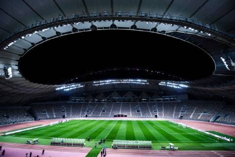 190111 Khalifa International Stadium ahead of the International Friendly Länderspiel football match between Sweden and Iceland on January 11, 2019 in Doha. Photo: Niklas Larsson BILDBYRN kod NL 44174 *** 190111 Khalifa International Stadium ahead of the international friendly football match between Sweden and Iceland on January 11 2019 in Doha Photo Niklas Larsson BILDBYR u0081N kod NL 44174, detectedSourceLanguage  Copyright: NIKLASxLARSSON BB190111NL002
