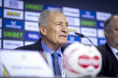 IHF President Hassan Moustafa Media Event of the IHF Handball IHF Handball World Championship 10 01 19 Berlin Berlin Germany Mercedes Benz Arena Copyright: xAgentur54Gradx xFelixxKoenigx
