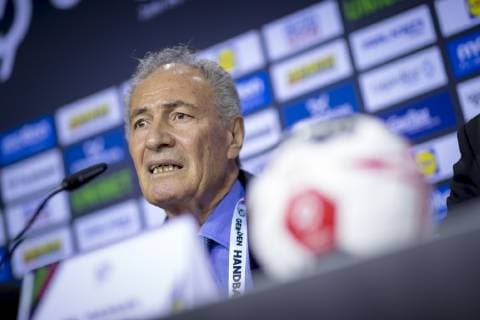 IHF President Hassan Moustafa Media Event of the IHF Handball IHF Handball World Championship 10 01 19 Berlin Berlin Germany Mercedes Benz Arena Copyright: xAgentur54Gradx xFelixxKoenigx