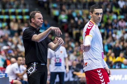 Munich Germany 11 January 2019 World Cup 2019 Men Group B Japan vs Macedonia Coach Dagur Sigurdsson Japan Gesticulation gesticulation gesticulation gesticulated Munich Olympic Hall Bayern Germany