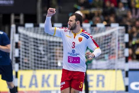 Munich Germany 11 January 2019 World Cup 2019 Men Group B Japan vs Macedonia Dejan Manaskov Macedonia Munich Olympic Hall Bayern Germany