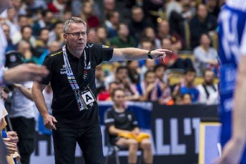 Munich Germany 11 January 2019 World Cup 2019 Men Group B Iceland vs Croatia Coach Gudmundur Gudmundsson Iceland Munich Olympic Hall Bayern Germany