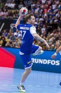 Munich Germany 11 January 2019 World Cup 2019 Men Group B Iceland vs Croatia Arnor Gunnarsson Iceland Munich Olympic Hall Bayern Germany