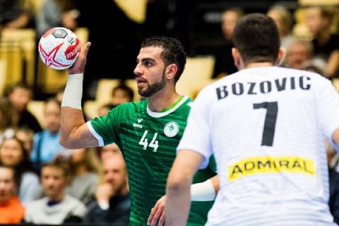 190111 Mahdi Alsalem of Saudi Arabia during the 2019 IHF World Championship match between Saudi Arabia and Austria on January 11 2019 in Herning Photo Jon Olav Nesvold BILDBYR u0081N kod JE 160393, detectedSourceLanguage  Copyright: JONxOLAVxNESVOLD BB190111JE065