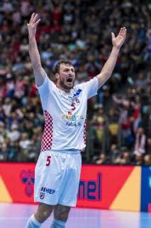 Munich Germany 11 January 2019 World Cup 2019 Men Group B Iceland vs Croatia Domagoj Duvnjak Croatia THW Kiel Munich Olympic Hall Bayern Germany