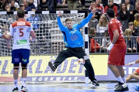 Handball WM, Tunesien - Norwegen Torbjorn Bergerud (30) of Norway during the men s IHF Handball World Championship WM Weltmeisterschaft Group C match 8 between Tunisia and Norway in Herning Denmark on Friday Jan 11 2019 Herning Denmark, Denmark 