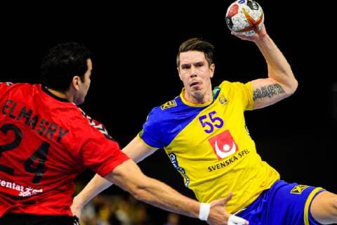 190111 Kim Andersson of Sweden during the IHF World Handball Championship match between Egypt and Sweden on January 11 2019 in Copenhagen Photo Ludvig Thunman BILDBYR u0081N kod LT 35574, detectedSourceLanguage  Copyright: LUDVIGxTHUNMAN BB190111LT062
