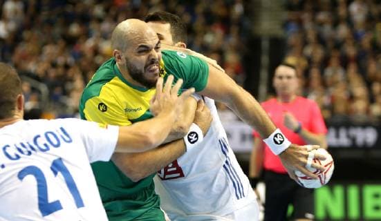 RODRIGUES Gustavo Brazil at the match Brazil against France of the Handball World Championship 2019 of the Men on 11 01 2019 in the Mercedes Benz Arena in Berlin Handball World Championship 2019 Group A Brazil France Brazil