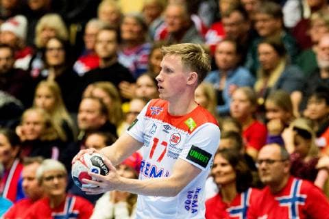 190111 Magnus Jondal of Norway during the 2019 IHF World Championship match between Tunisia and Norway on January 11 2019 in Herning Photo Jon Olav Nesvold BILDBYR u0081N kod JE 160394, detectedSourceLanguage  Copyright: JONxOLAVxNESVOLD BB190111JE126