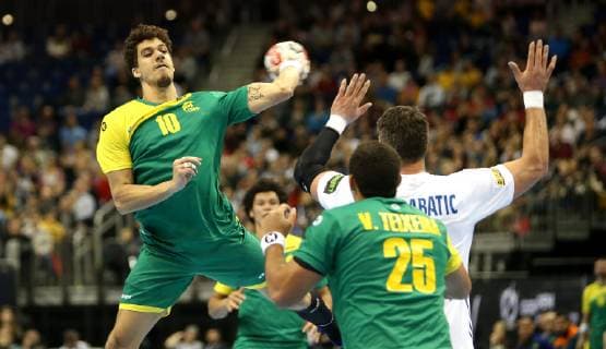 TOLEDO Jose Brazil jumps to the throw at the game Brazil against France of the Handball World Championship 2019 the men on 11 01 2019 in the Mercedes Benz Arena in Berlin Handball World Championship 2019 Group A Brazil France