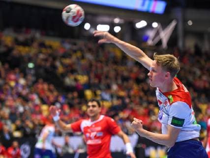 Handball WM, Tunesien - Norwegen HANDBALL - IHF WC, TUN vs NOR HERNING,DENMARK,11.JAN.19 - HANDBALL - IHF Men s World Championships, international match Länderspiel Tunisia vs Norway. Image shows Magnus Jondal (NOR). GEPAxpictures xOliverxLerch