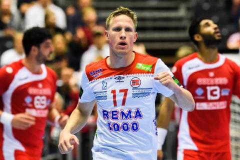 190111 Magnus Jondal of Norway man of the match during the 2019 IHF World Championship match between Tunisia and Norway on January 11 2019 in Herning Photo Jon Olav Nesvold BILDBYR u0081N kod JE 160394, detectedSourceLanguage  Copyright: JONxOLAVxNESVOLD BB190111JE150