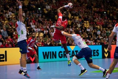 Handball WM Tunisia Norway on 11 01 2019 at the Jyske Bank Boxen in Herning Oussama HOSNI Saudi Arabia xMNx