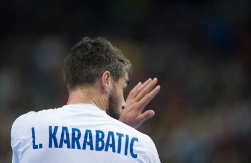 Luka Karabatic 22 FRA Preliminary round game Group A Brazil France in the Mercedes Benz Arena in Berlin Germany on 11 01 2019 IHF Handball World Championship for Men in Germany and Denmark 2019