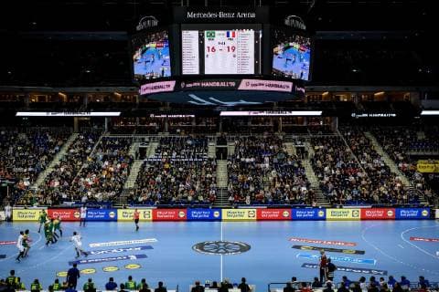 Handball World Championship 2019 Overview with view of the main stand at the match between Brazil and France at the Handball World Championship in Berlin on 11 01 2019 Berlin BER Germany Mercedes Benz Arena