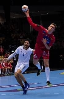 Handball WM Austria Chile on 12 01 2019 at the Jyske Bank Boxen in Herning Mykola BILYK Austria xMNx