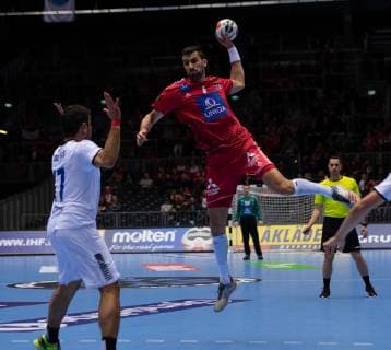 Handball WM Austria Chile on 12 01 2019 at the Jyske Bank Boxen in Herning Janko BOZOVIC Austria xMNx