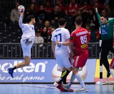 Handball WM Austria Chile on 12 01 2019 at the Jyske Bank Boxen in Herning Erwin Feuchtmann Chile xMNx