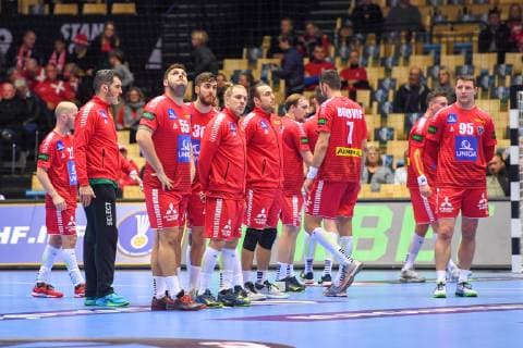Handball WM, Österreich - Chile HANDBALL - IHF WC, AUT vs CHI HERNING,DENMARK,12.JAN.19 - HANDBALL - IHF Men s World Championships, international match Länderspiel Austria vs Chile. Image shows the disappointment of the team of Austria. GEPAxpictures xOliverxLerch