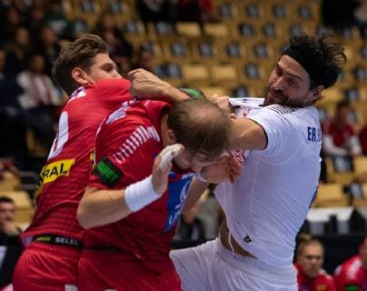 Handball WM Austria Chile on 12 01 2019 at the Jyske Bank Boxen in Herning Erwin Feuchtmann Chile xMNx