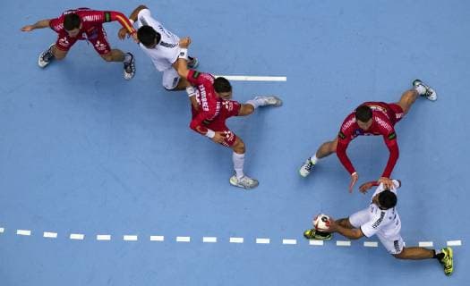 Handball WM, Österreich - Chile DK: 20190112, Herning, Danmark: 2019 IHF Verdensmesterskabet i handbold i Tyskland Danmark i Jyske Bank Boxen, Herning: ¯strig-Chile. Foto: Lars M¿ller UK: 20190112, Herning, Denmark: 2019 IHF Handball World Championship WM Weltmeisterschaft in Germany and Denmark. Jyske Bank Boxen, Herning. Austria-Chile. 