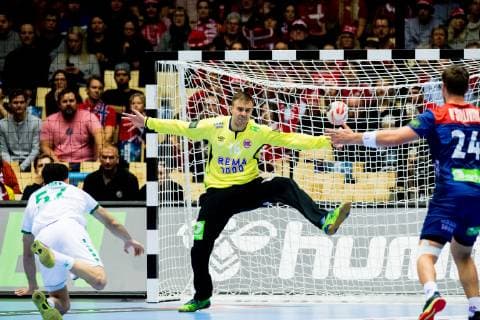 190112 Goalkeeper Espen Christensen of Norway during the IHF World Handball Championship match between Norway and Saudi Arabia on January 12 2019 in Herning Photo Jon Olav Nesvold BILDBYR u0081N kod JE 160396, detectedSourceLanguage  Copyright: JONxOLAVxNESVOLD BB190112JE083