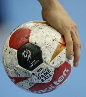 12 01 2019 Handball IHF World Championship Denmark and Germany 2019 Preliminary round Group A Russia Korea in the Mercedes Benz Arena Berlin Feature Match ball and hand