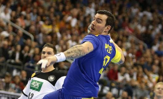 Alexandro Pozzer Brazil at the match Germany against Brazil of the Handball World Championship 2019 of the Men on 12 01 2019 in the Mercedes Benz Arena in Berlin Handball World Championship 2019 Group A Germany Brazil Brazil