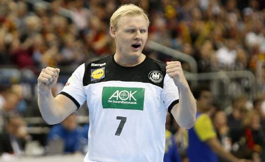 Patrick Wiencek Germany cheers at the match Germany against Brazil the Handball World Championship 2019 of the men on 12 01 2019 in the Mercedes Benz Arena in Berlin Handball World Championship 2019 Group A Germany Brazil