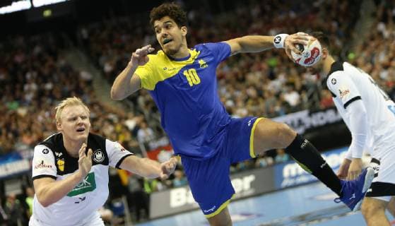 Jose Toledo Brazil at the match Germany against Brazil of the Handball World Championship 2019 the Men on 12 01 2019 in the Mercedes Benz Arena in Berlin Handball World Championship 2019 Group A Germany Brazil Brazil