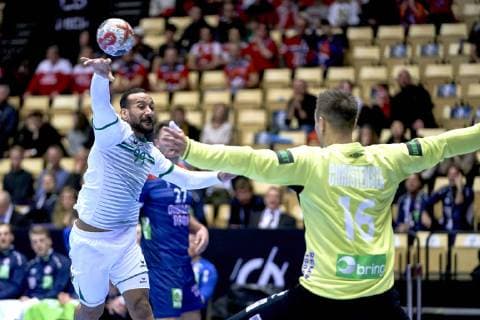 Handball WM, Norwegen - Saudi-Arabien Abbas Alsaffar (99) of Saudi Arabia during the men s IHF Handball World Championship WM Weltmeisterschaft Group C match 17, between Norway and Saudi Arabia. Herning Denmark on Saturday Jan 12 2019 Herning Denmark, Denmark 