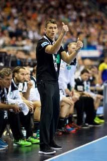 Handball Berlin 12 01 2019 World Championship 2019 Mens World Championship Group A Germany GER Brazil BRA Christian Prokop Germany Coach Jubel