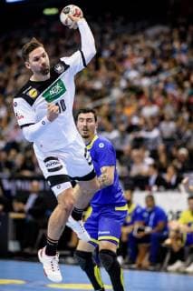 Germany vs Brazil Handball World Championship 2019 12 01 2019 Fabian Again GER 10 at the match between Germany and Brazil at the Handball World Championship in Berlin on 12 01 2019 Berlin BER Germany Mercedes Benz Arena