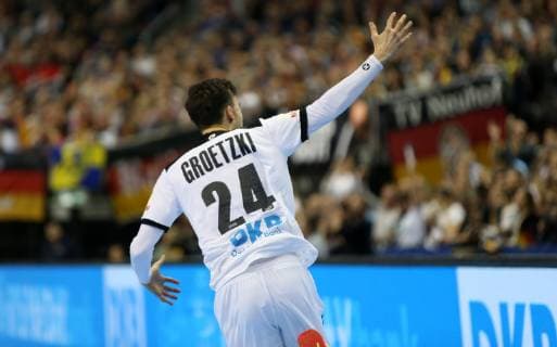 Patrick Groetzki Germany at the match Germany against Brazil of the Handball World Championship 2019 the Men on 12 01 2019 in the Mercedes Benz Arena in Berlin Handball World Championship 2019 Group A Germany Brazil Brazil