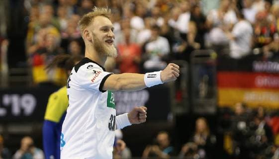 Matthias Musche Germany at the match Germany against Brazil of the Handball World Championship 2019 the Men on 12 01 2019 in the Mercedes Benz Arena in Berlin Handball World Championship 2019 Group A Germany Brazil Brazil