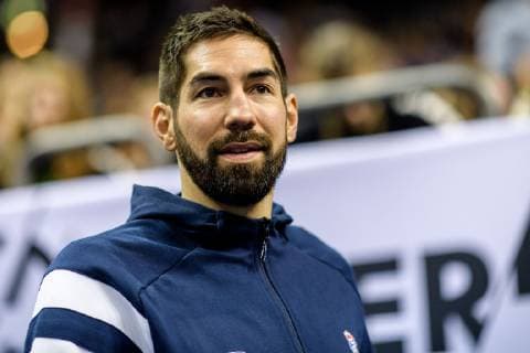 France vs. Serbia Handball World Championship 2019 12 01 2019 Nikola Karabatic at the match between France and Serbia at the Handball World Championship in Berlin on 12 01 2019 Berlin BER Germany Mercedes Benz Arena