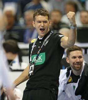 12 01 2019 Handball IHF World Championship Denmark and Germany 2019 Preliminary round Group A Germany Brazil in the Mercedes Benz Arena Berlin National coach Christian Prokop Germany celebrates