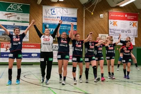Victory Jubilation Herrenberg SG H2Ku Herrenberg Kuties vs TSV Nord Harrislee Handball 2 Bundesliga Women HBF Season 18 19 12 01 2019 SG H2Ku Herrenberg Kuties vs TSV Nord Harrislee Handball 2 Bundesliga Women HBF Season 18 19 12 01 2019 Herrenberg Copyright: xEIBNER WolfgangxFrankx EP_WFK