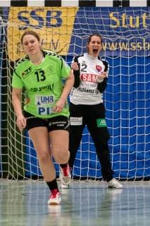 Ann Karolin Lache TSV Nord Harrislee 13 Monika Lide SG H2Ku Herrenberg Kuties 12 Jubel nach halten von 7 Meter SG H2Ku Herrenberg Kuties vs. TSV Nord Harrislee Handball 2 Bundesliga Women HBF Season 18 19 12 01 2019 SG H2Ku Herrenberg Kuties vs. TSV Nord Harrislee Handball 2 Bundesliga Women HBF Season 18 19 12 01 2019 Mens Copyright: xEIBNER WolfgangxFrankx EP_WFK