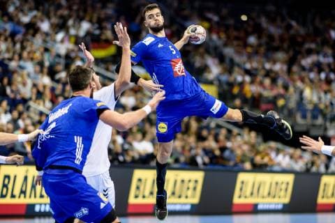 France vs. Serbia Handball World Championship 2019 12 01 2019 Nedim Remili FRA 5 at the match between France and Serbia at the Handball World Championship in Berlin on 12 01 2019 Berlin BER Germany Mercedes Benz Arena