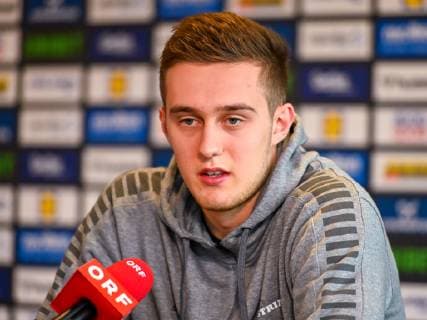 HANDBALL - IHF WC HERNING,DENMARK,13.JAN.19 - HANDBALL - IHF Men s World Championships, press conference PK Pressekonferenz team AUT. Image shows Nikola Bilyk (AUT). GEPAxpictures xOliverxLerch