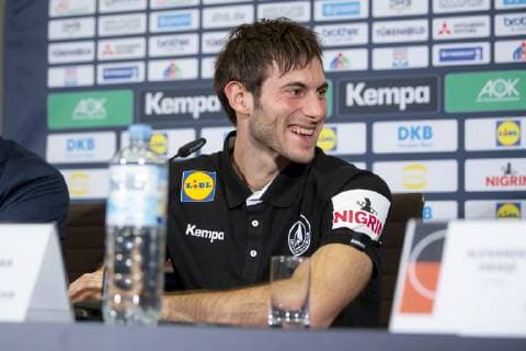 Uwe Gensheimer No 3 Germany during the press conference Press conference of the DHB Handball IHF Handball World Championship 13 01 19 Berlin Berlin Germany AOK Bundeszentrale Copyright: xAgentur54Gradx xFelixxKoenigx