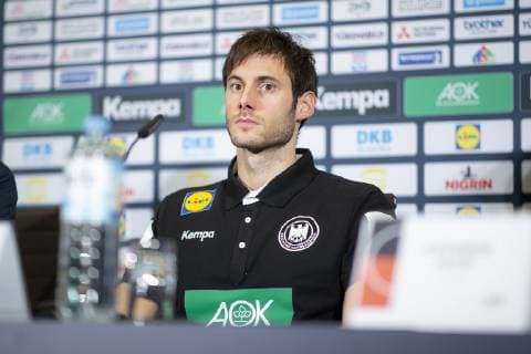 Uwe Gensheimer No 3 Germany during the press conference Press conference of the DHB Handball IHF Handball World Championship 13 01 19 Berlin Berlin Germany AOK Bundeszentrale Copyright: xAgentur54Gradx xFelixxKoenigx
