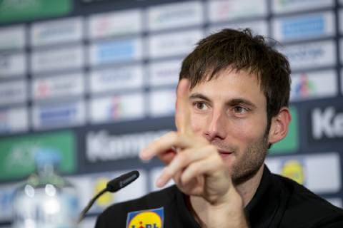 Uwe Gensheimer No 3 Germany during the press conference Press conference of the DHB Handball IHF Handball World Championship 13 01 19 Berlin Berlin Germany AOK Bundeszentrale Copyright: xAgentur54Gradx xFelixxKoenigx